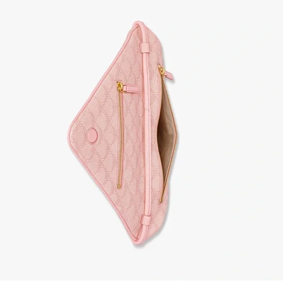 MCM Blush Pink Crossbody Bag Himmel Triangle Pouch in Lauretos - NWT - Picture 3 of 10